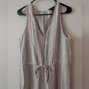 Drew Anthropologie Linen Striped‎ Womens Jumpsuit